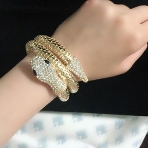 golden color snake bracelet